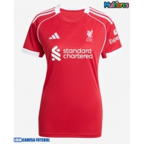 Camisa de Futebol Liverpool Virgil van Dijk #4 Equipamento Principal Mulheres 2025-26 Manga Curta